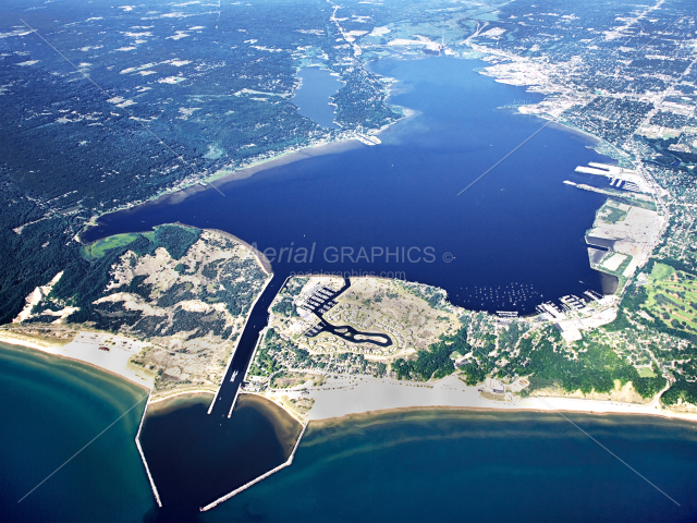 Muskegon Lake (Looking East) in Muskegon County, Michigan